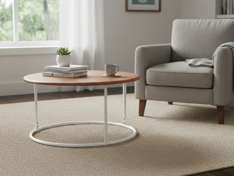 Clara Centre Table with Metal Frame and Wooden Top